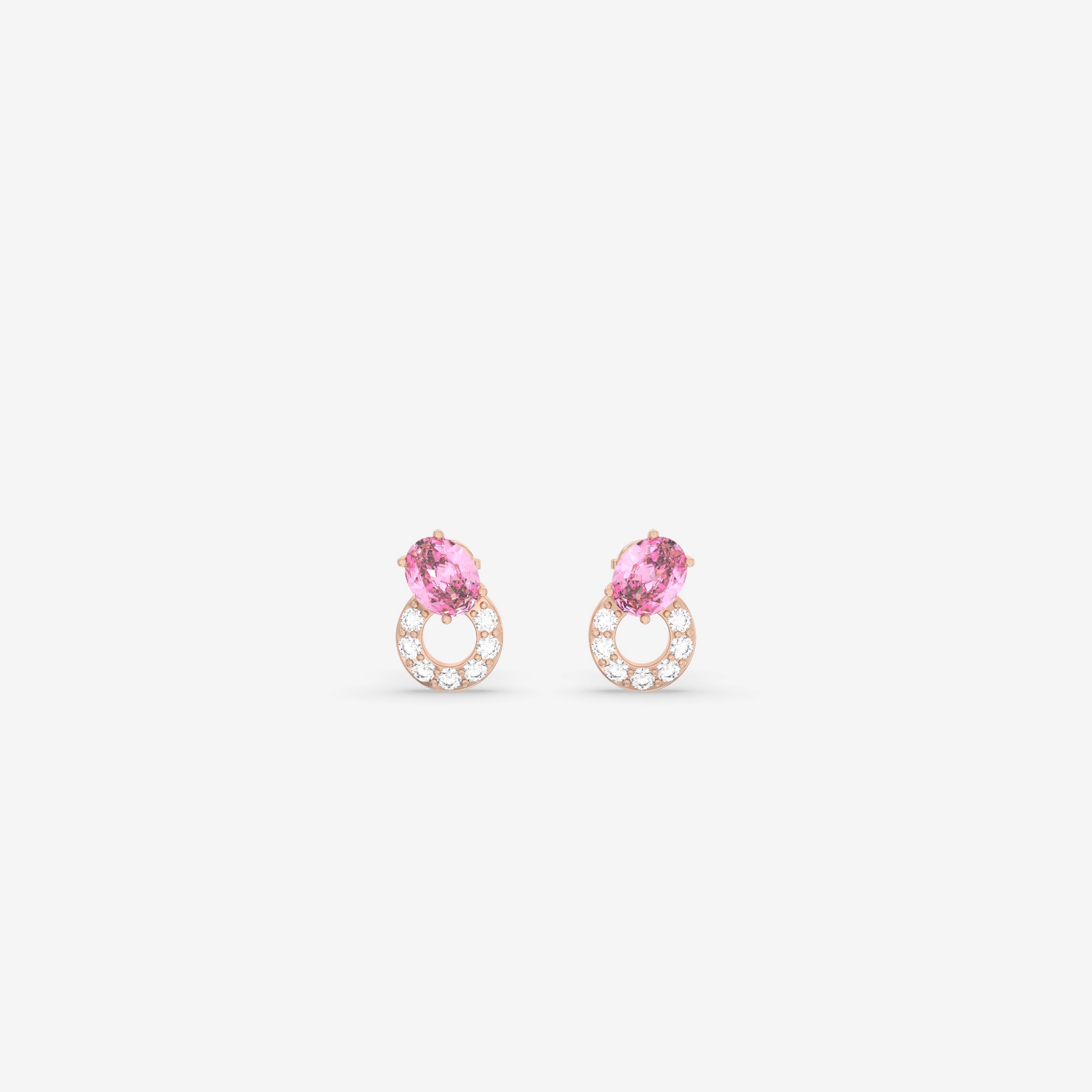Endless Forms Diamond and Pink Sapphire Earring