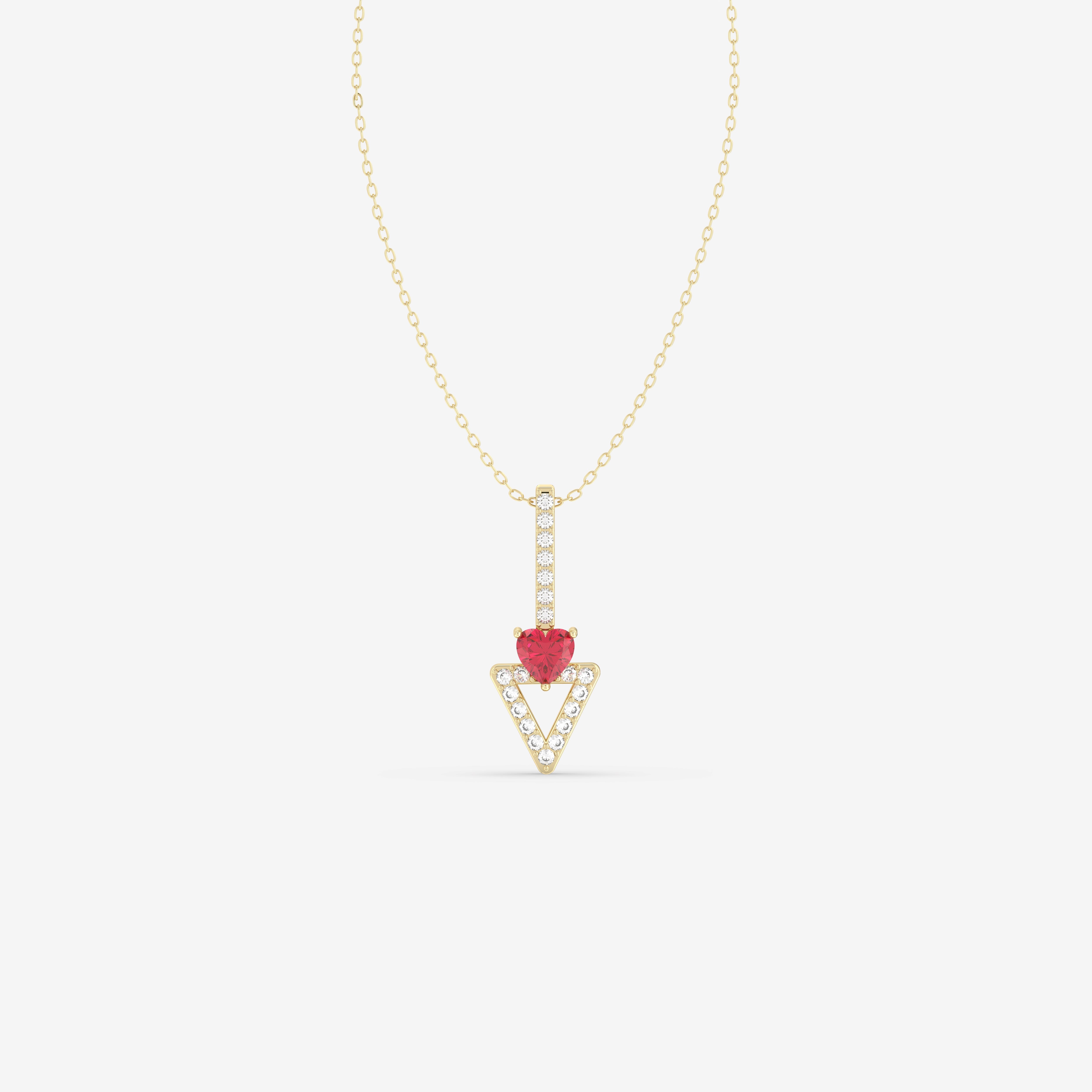Endless Forms Ruby Pendant with Diamonds