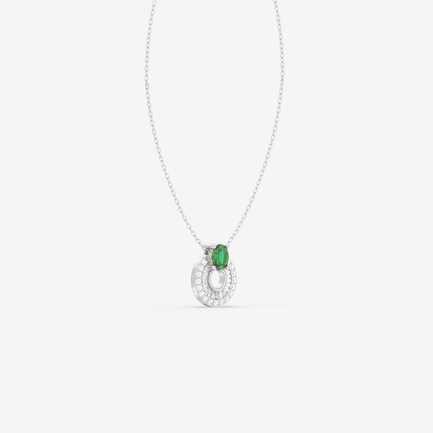 Diamond & Emerald Pendant