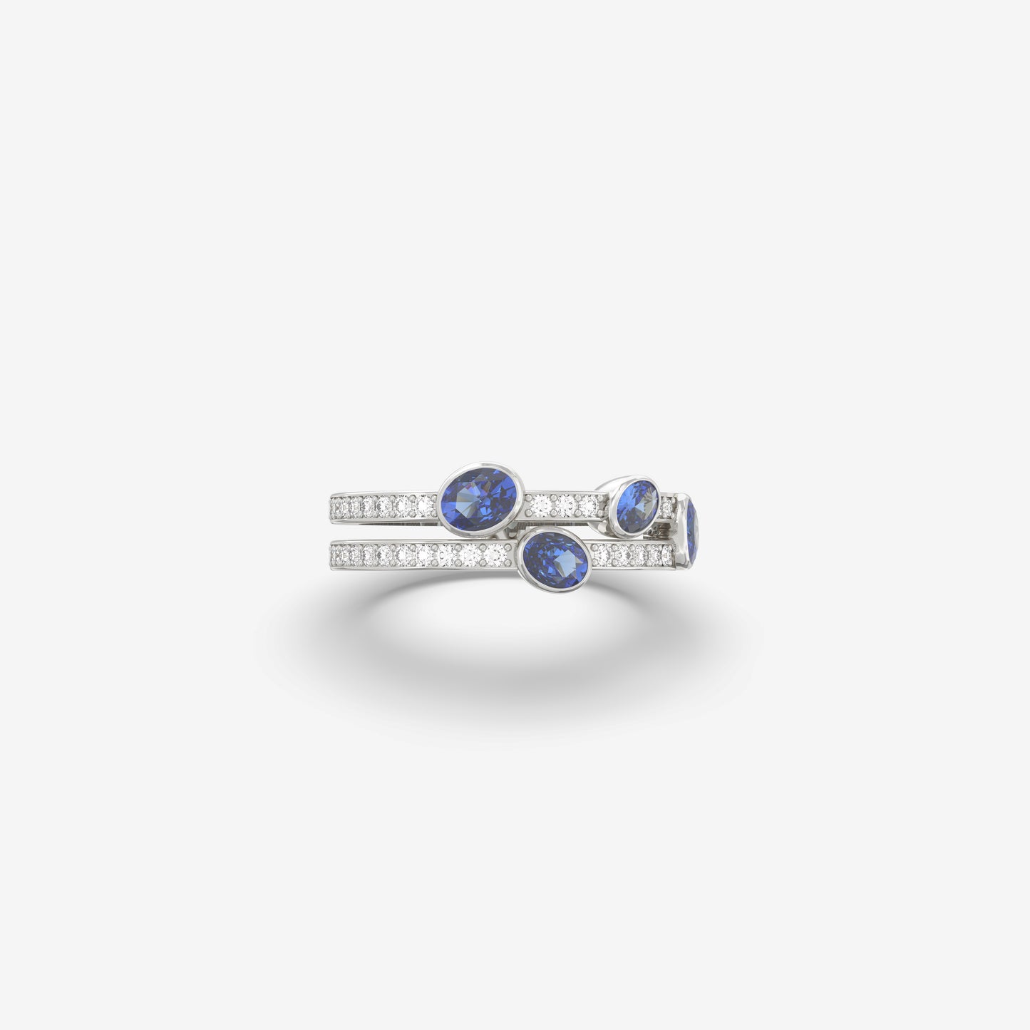 Diamond & Blue Sapphire Ring