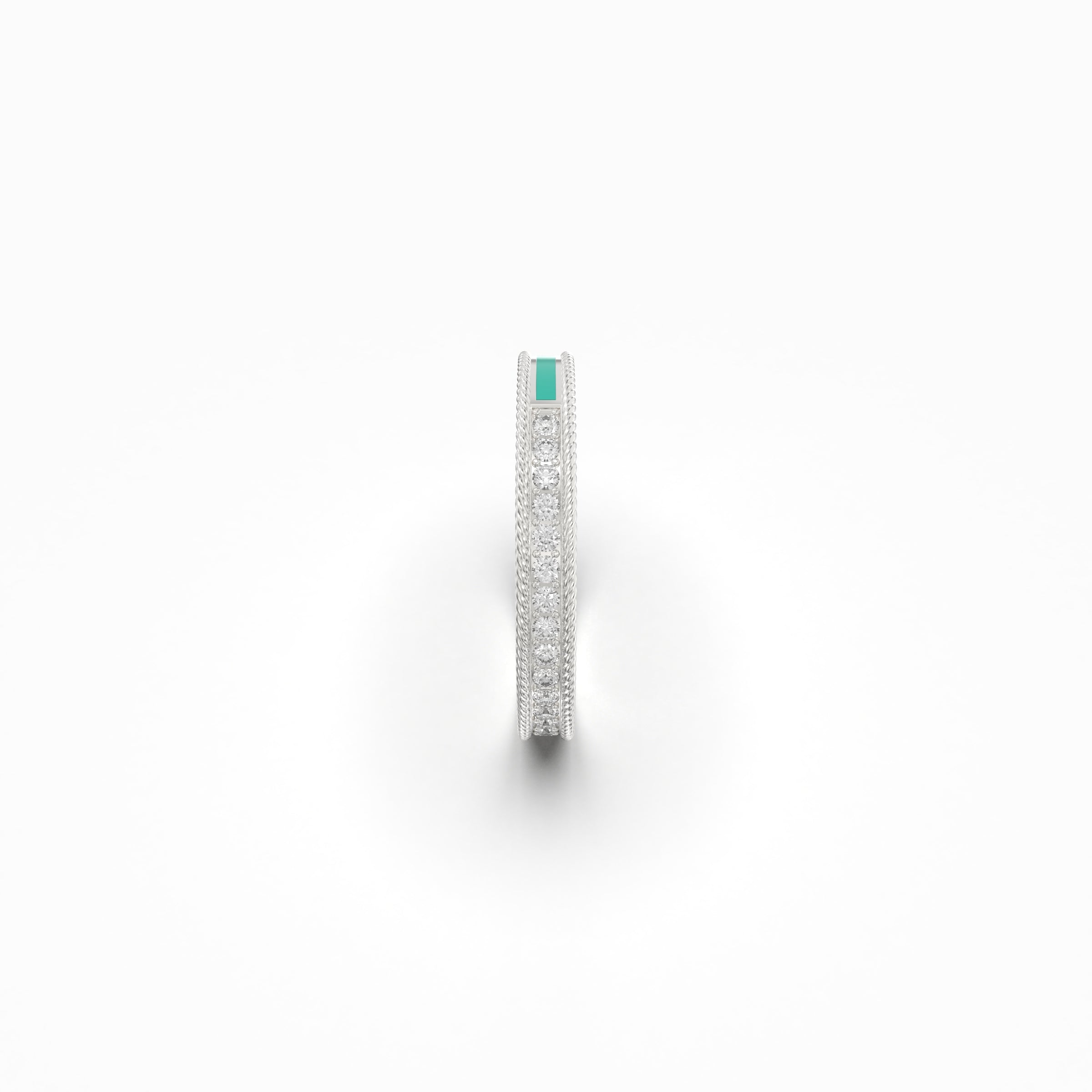 Endless Twist Diamond Ring with Enamel