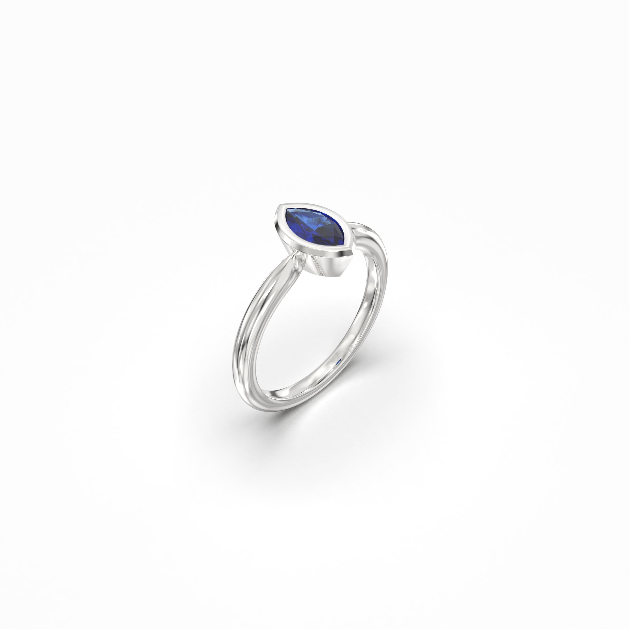 Bridal Blue Sapphire Ring