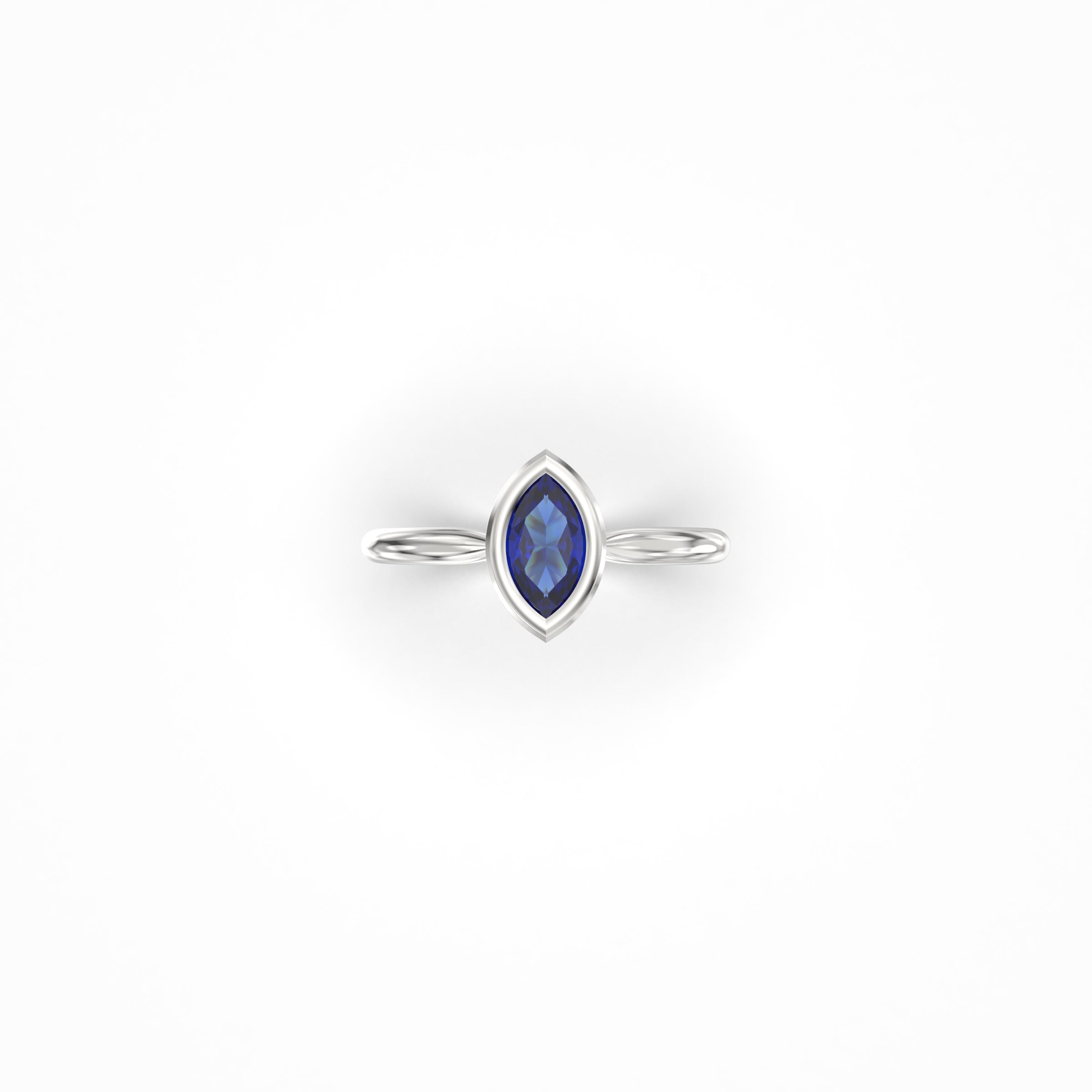 Bridal Blue Sapphire Ring