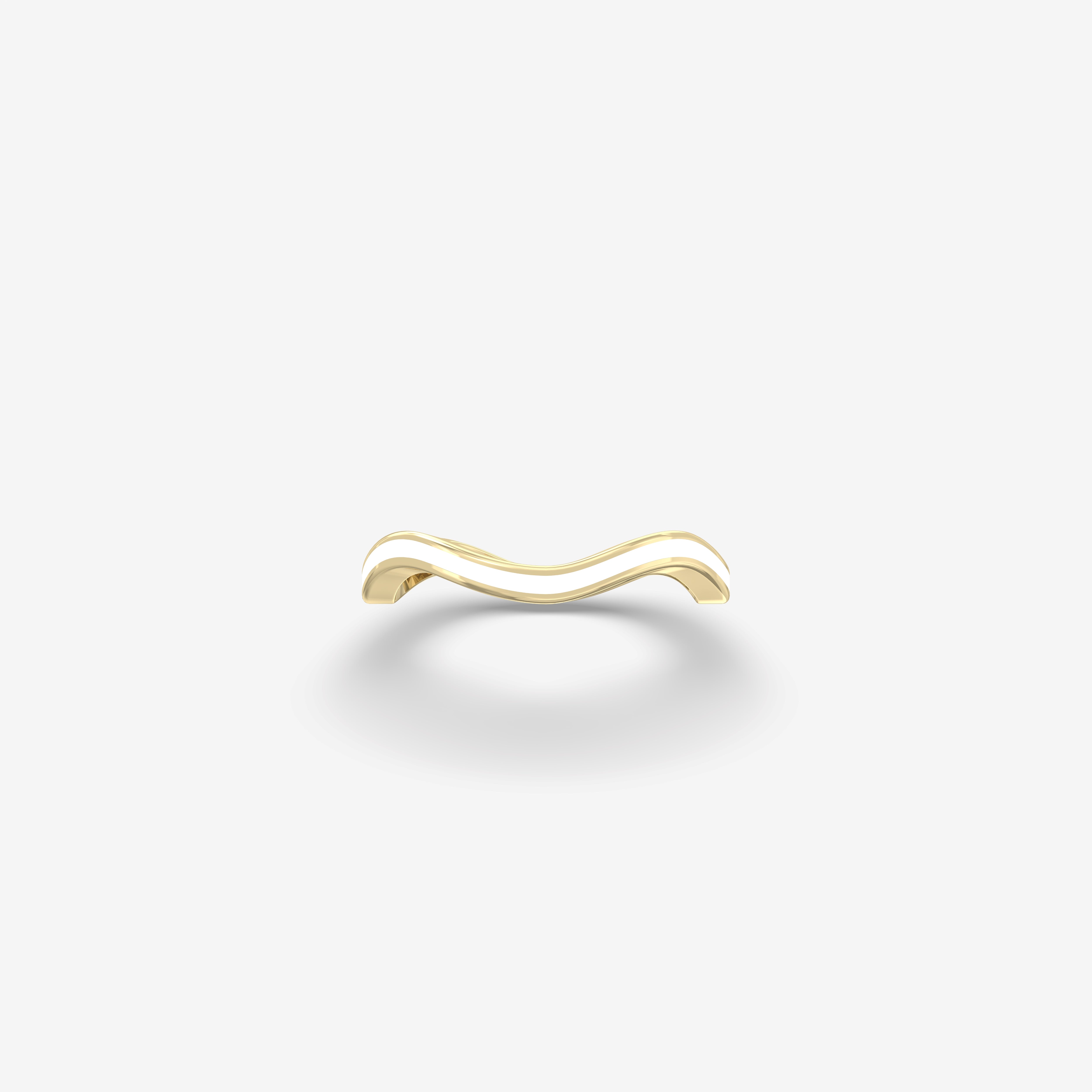 Cascade White Enamel Ring