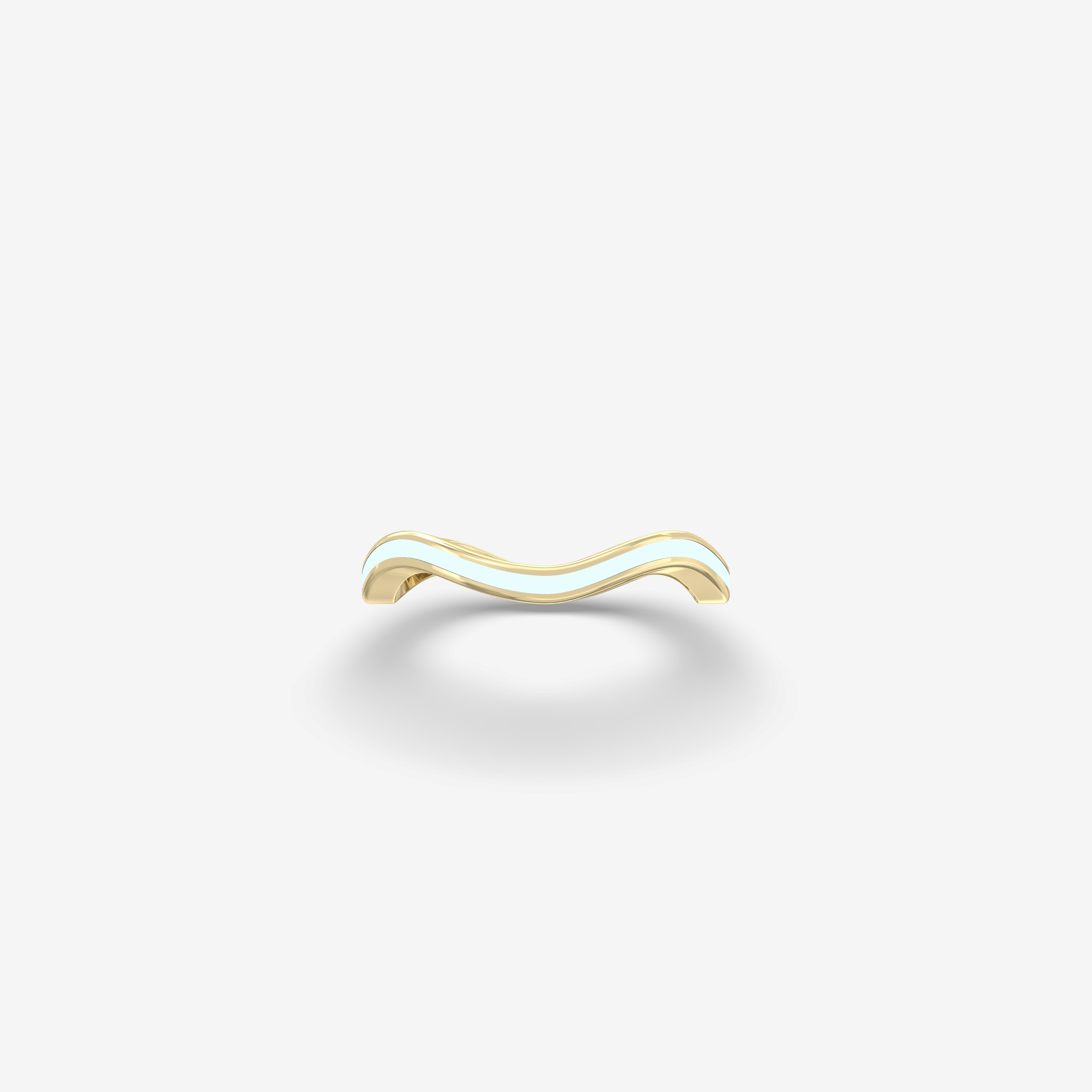 Cascade Light Blue Enamel Ring