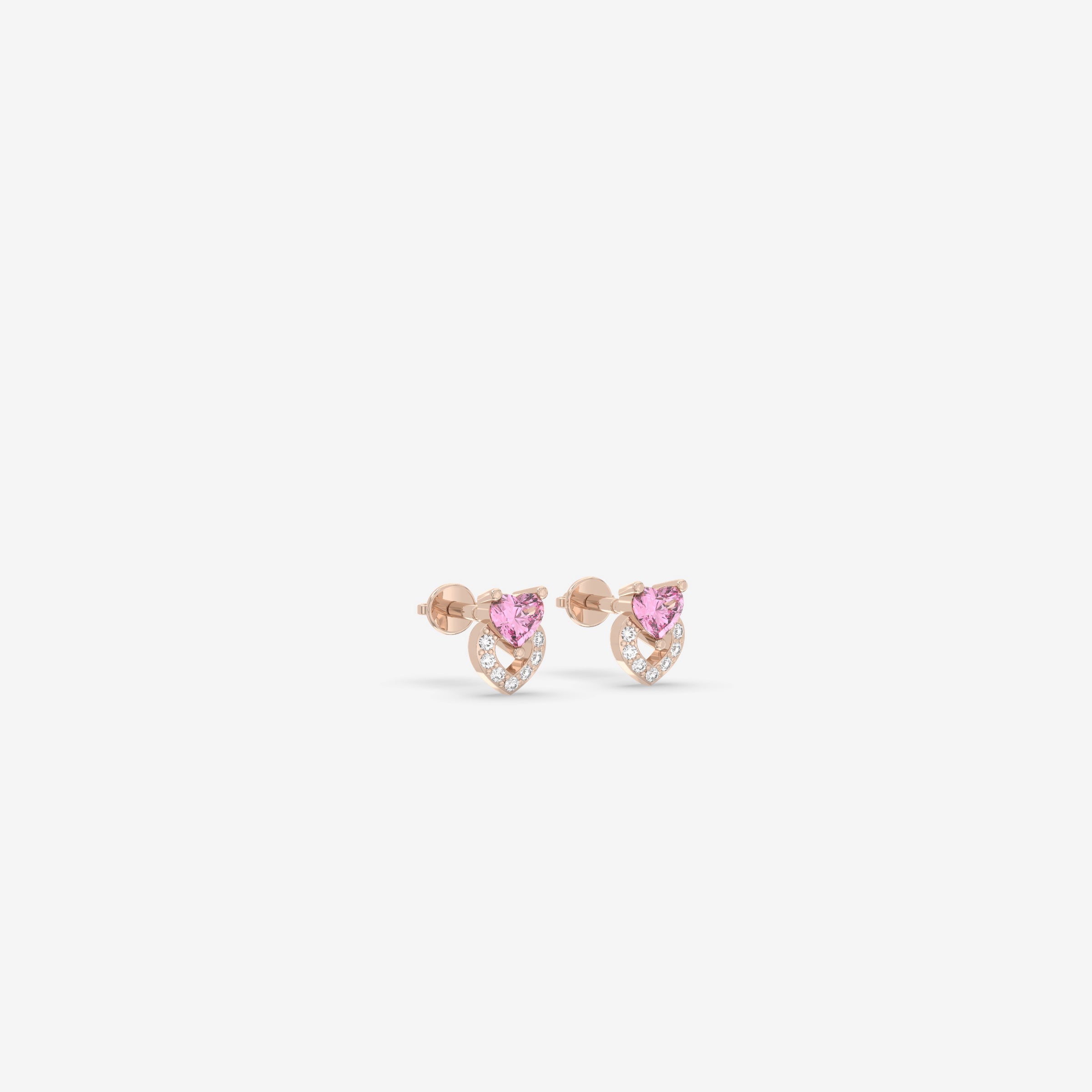 Endless Forms Diamond and Pink Sapphire Earring