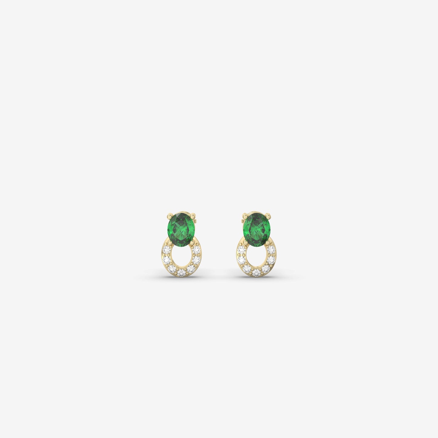 Diamond & Emerald  Earring