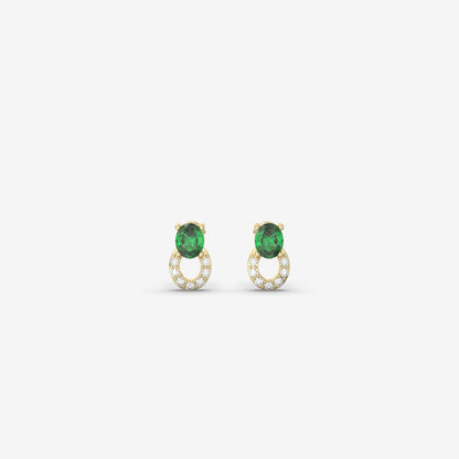 Diamond & Emerald  Earring