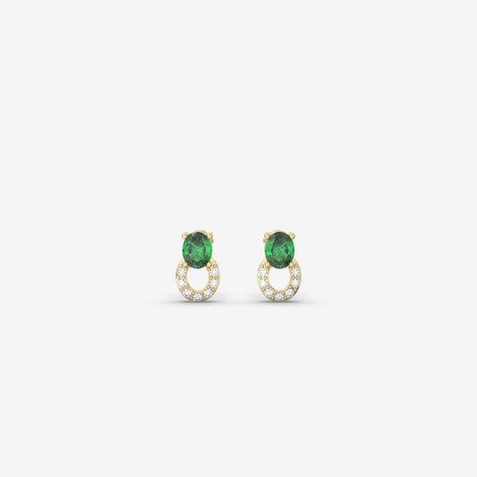 Diamond & Emerald  Earring