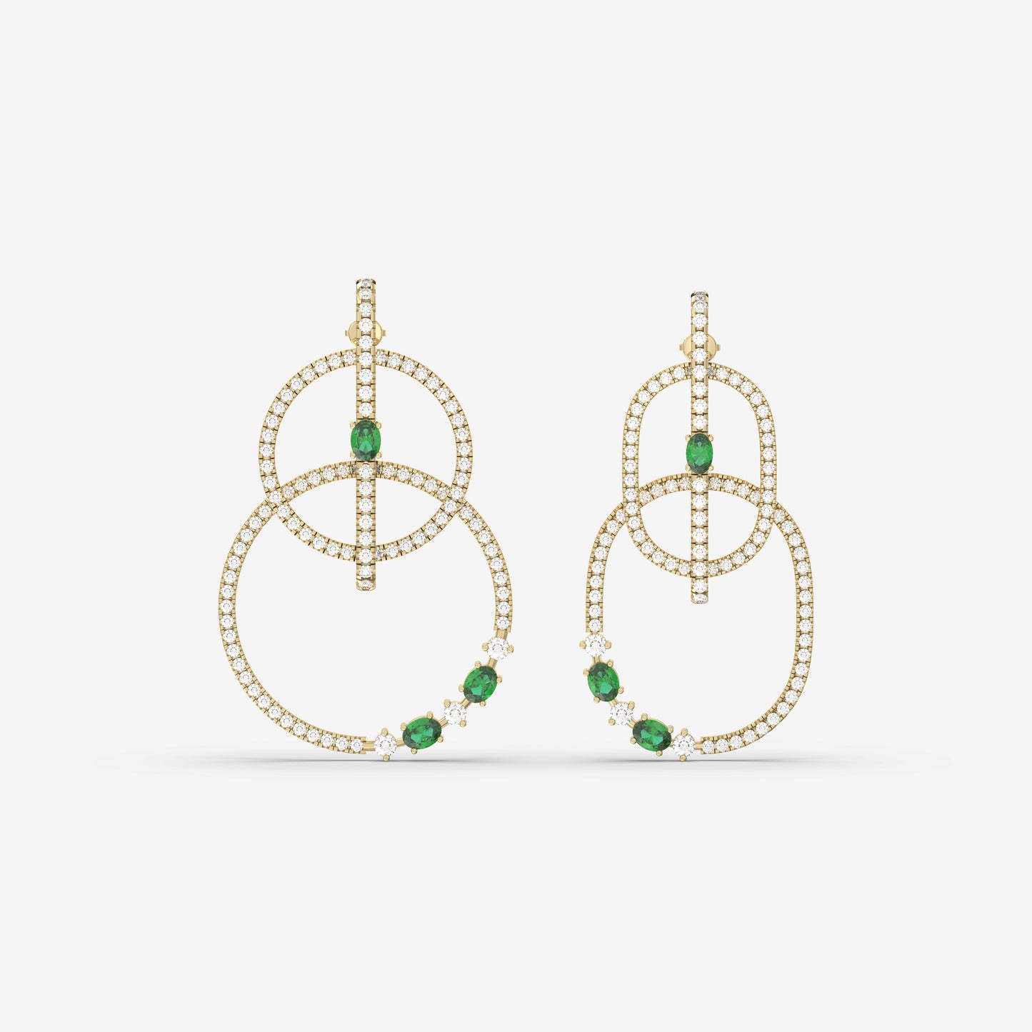 Diamond & Emerald Earring