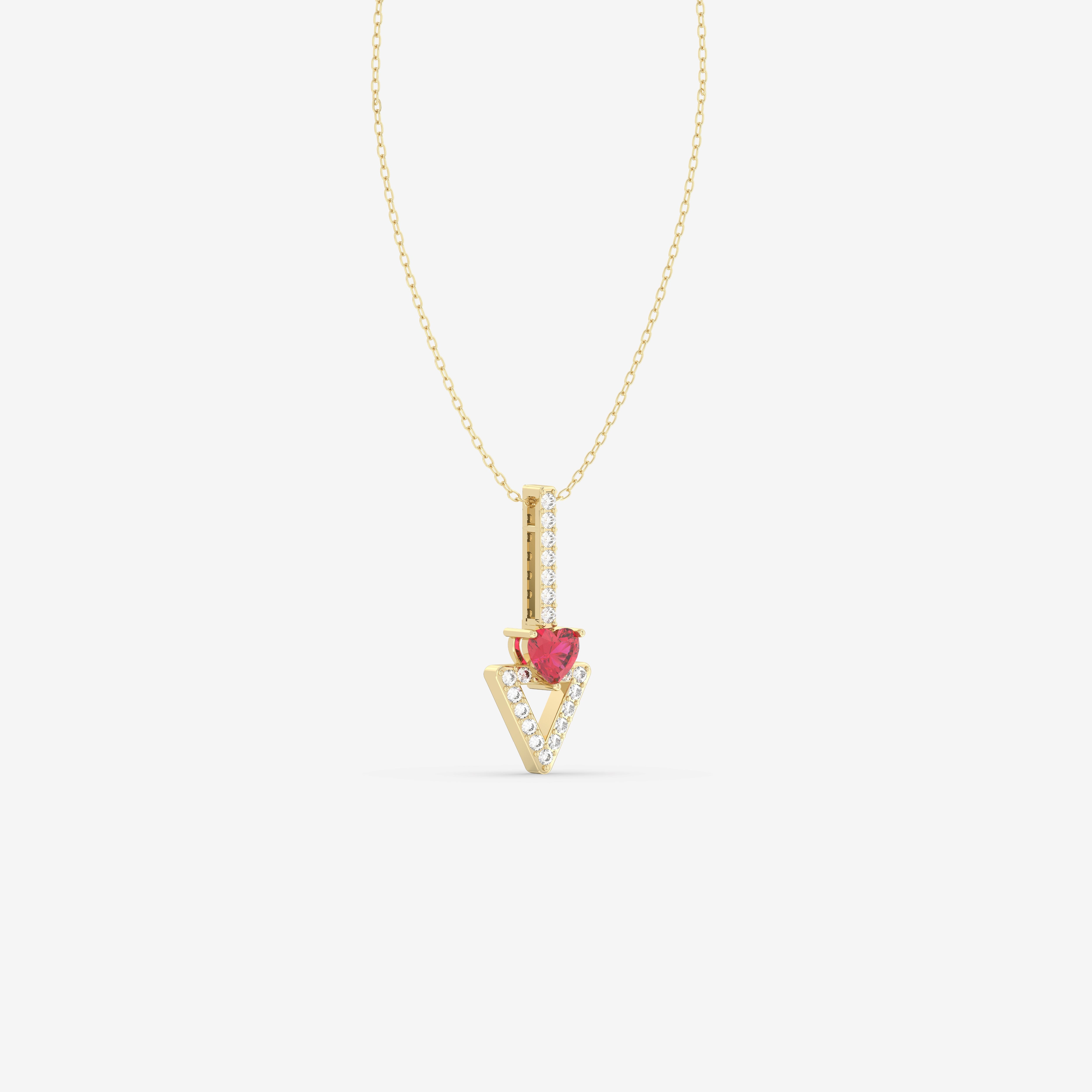 Endless Forms Ruby Pendant with Diamonds