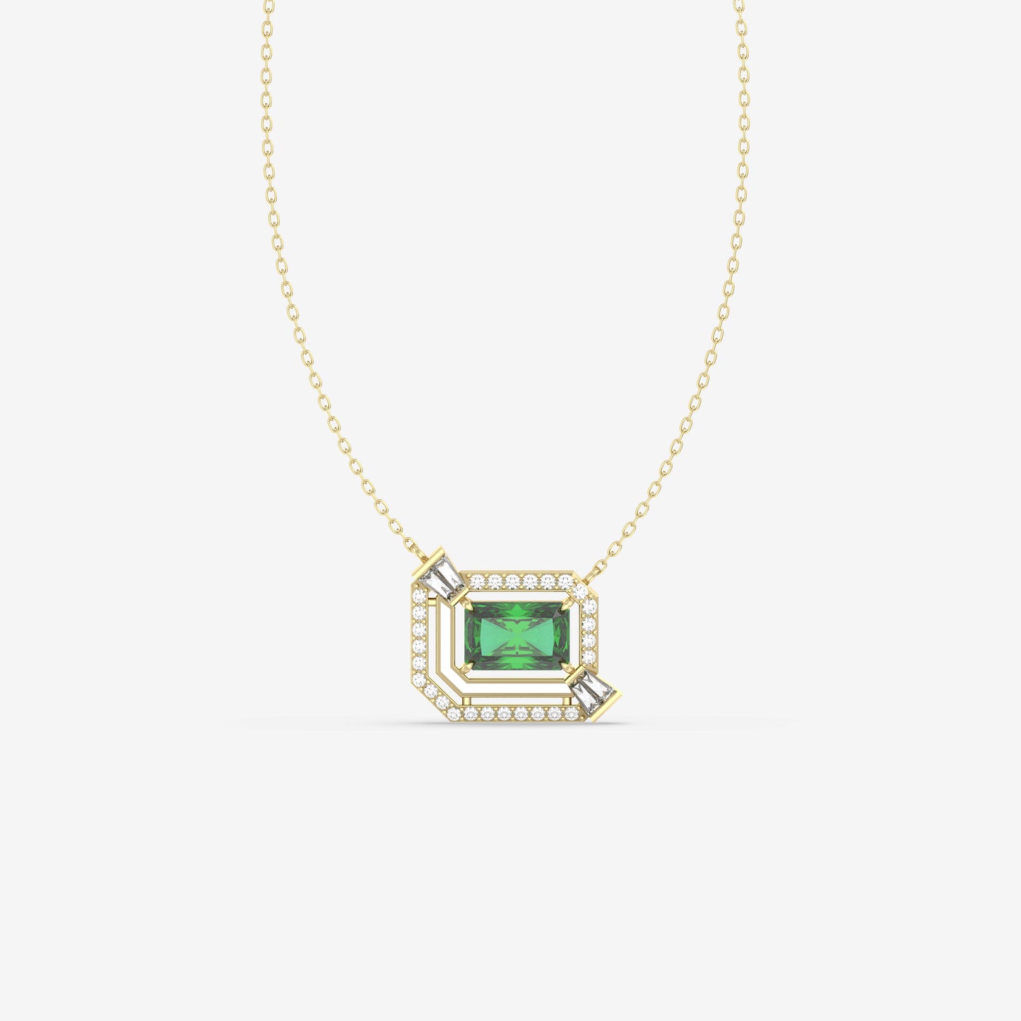 Diamond & Emerald Pendant