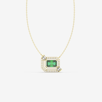 Diamond & Emerald Pendant