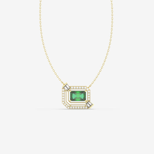 Diamond & Emerald Pendant