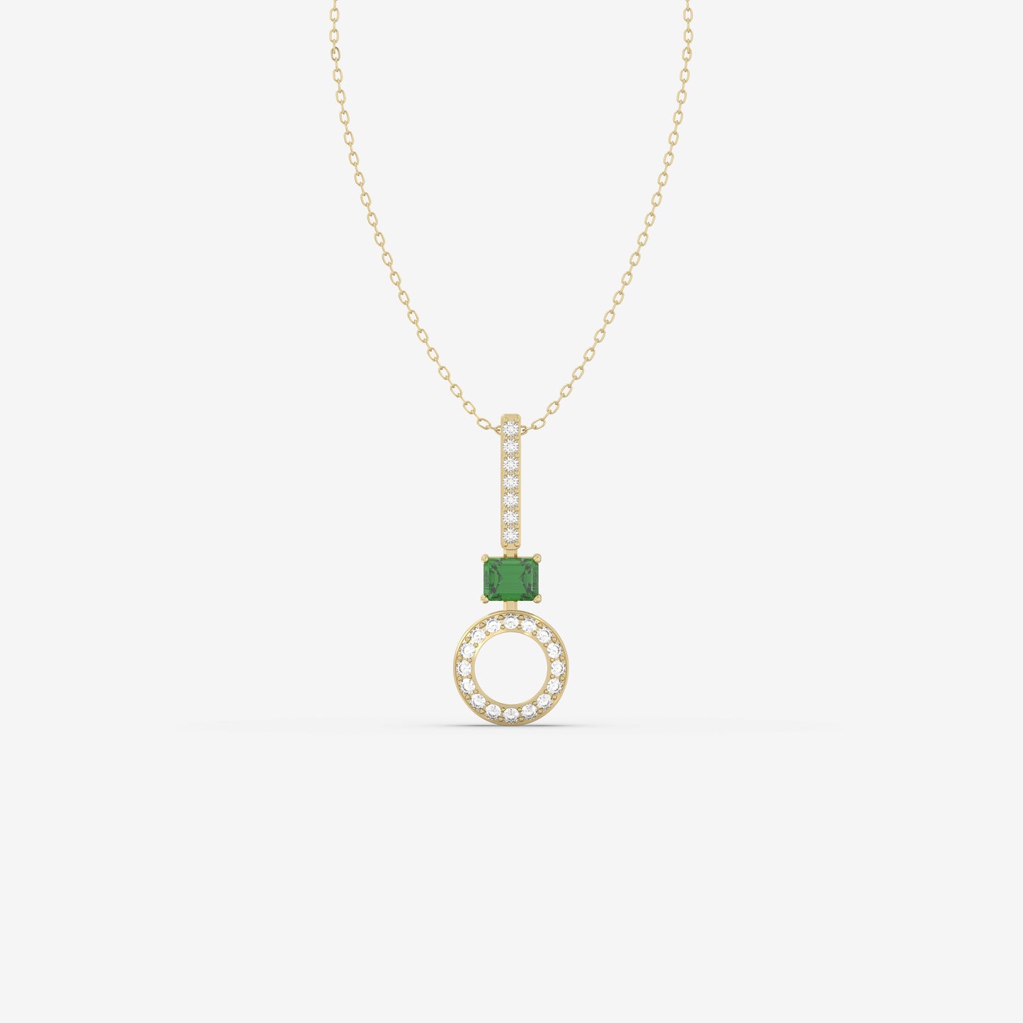 Diamond & Emerald Pendant