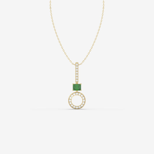 Diamond & Emerald Pendant