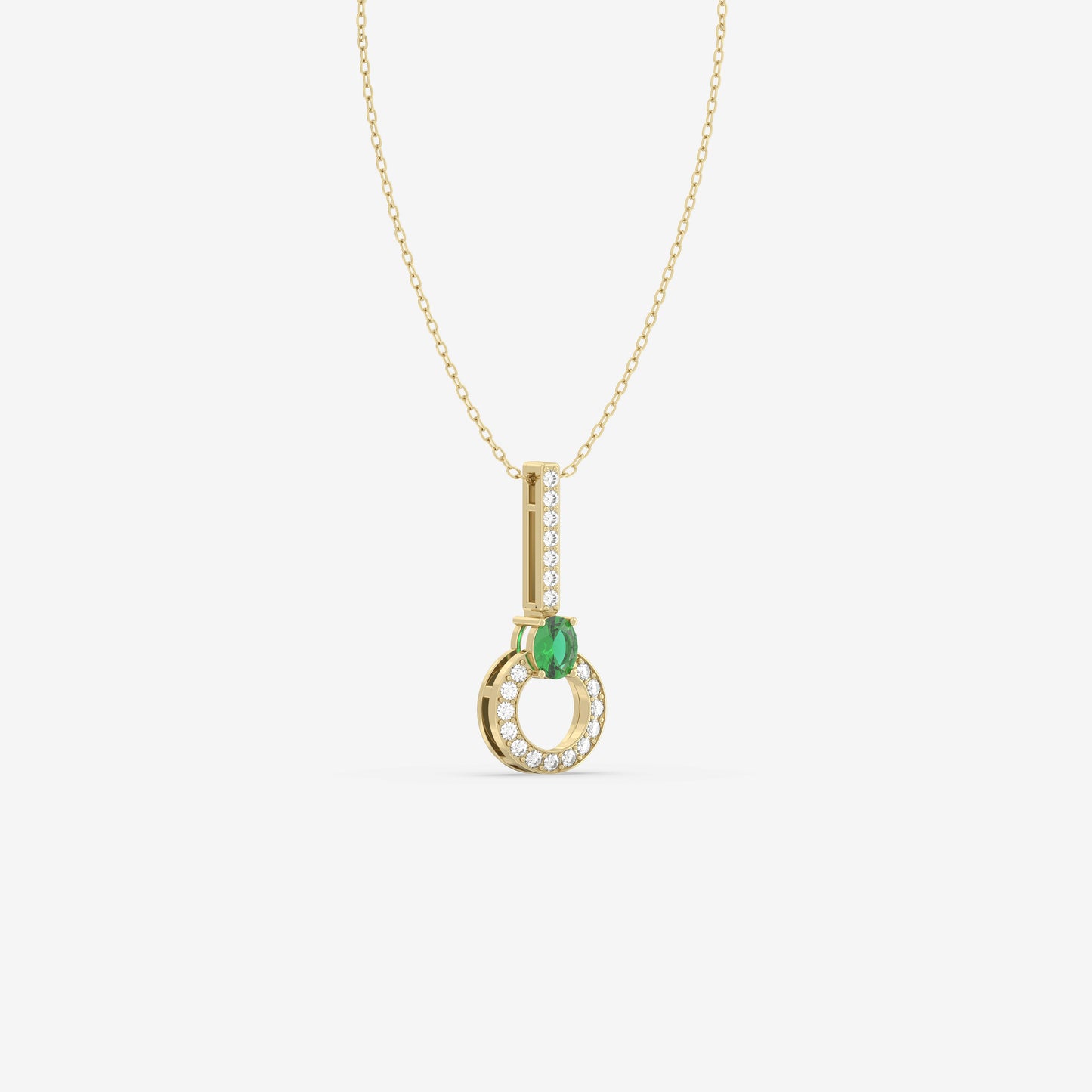 Diamond & Emerald Pendant