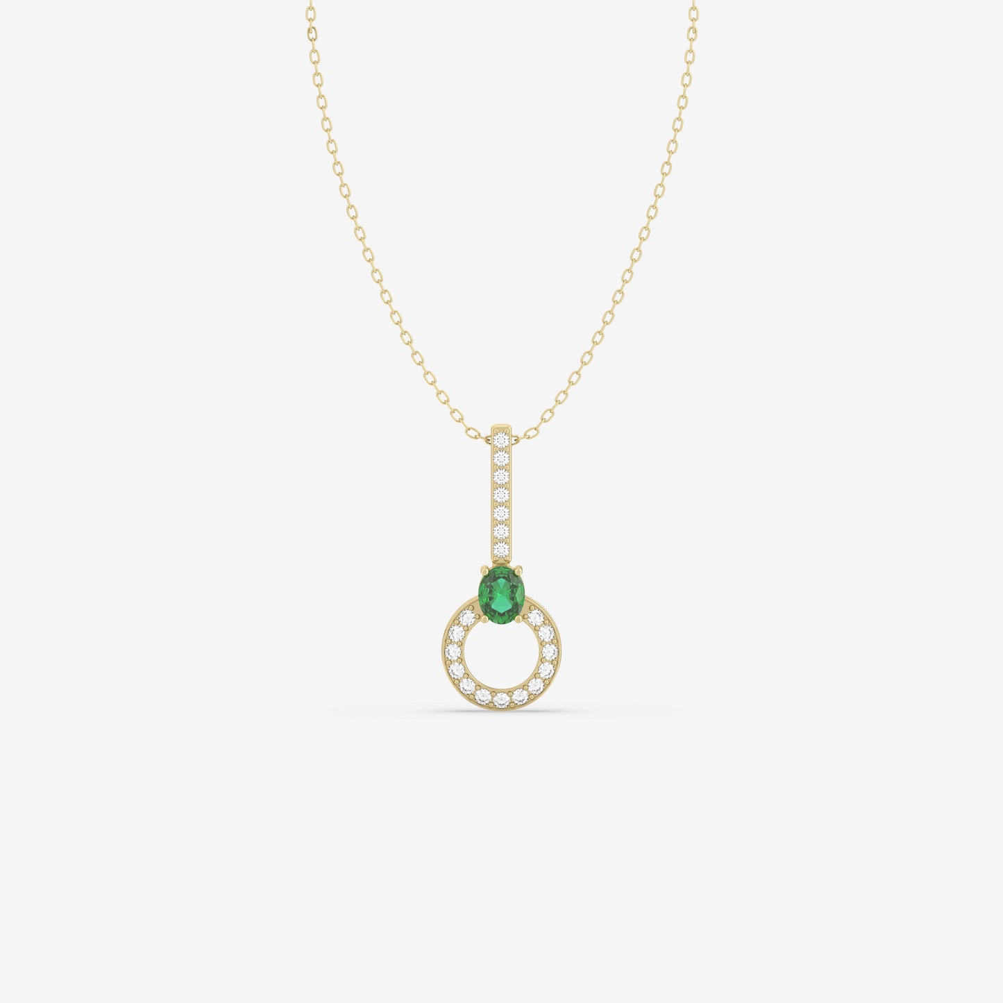 Diamond & Emerald Pendant