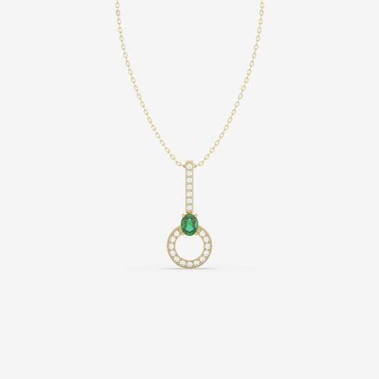 Diamond & Emerald Pendant