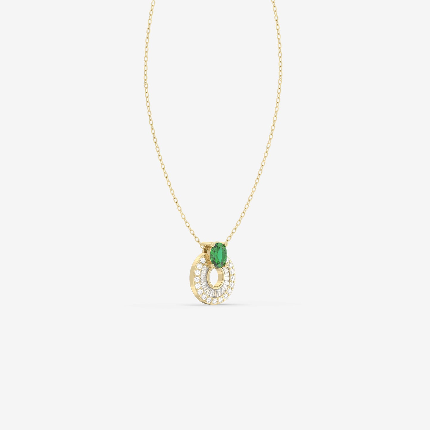 Diamond & Emerald Pendant