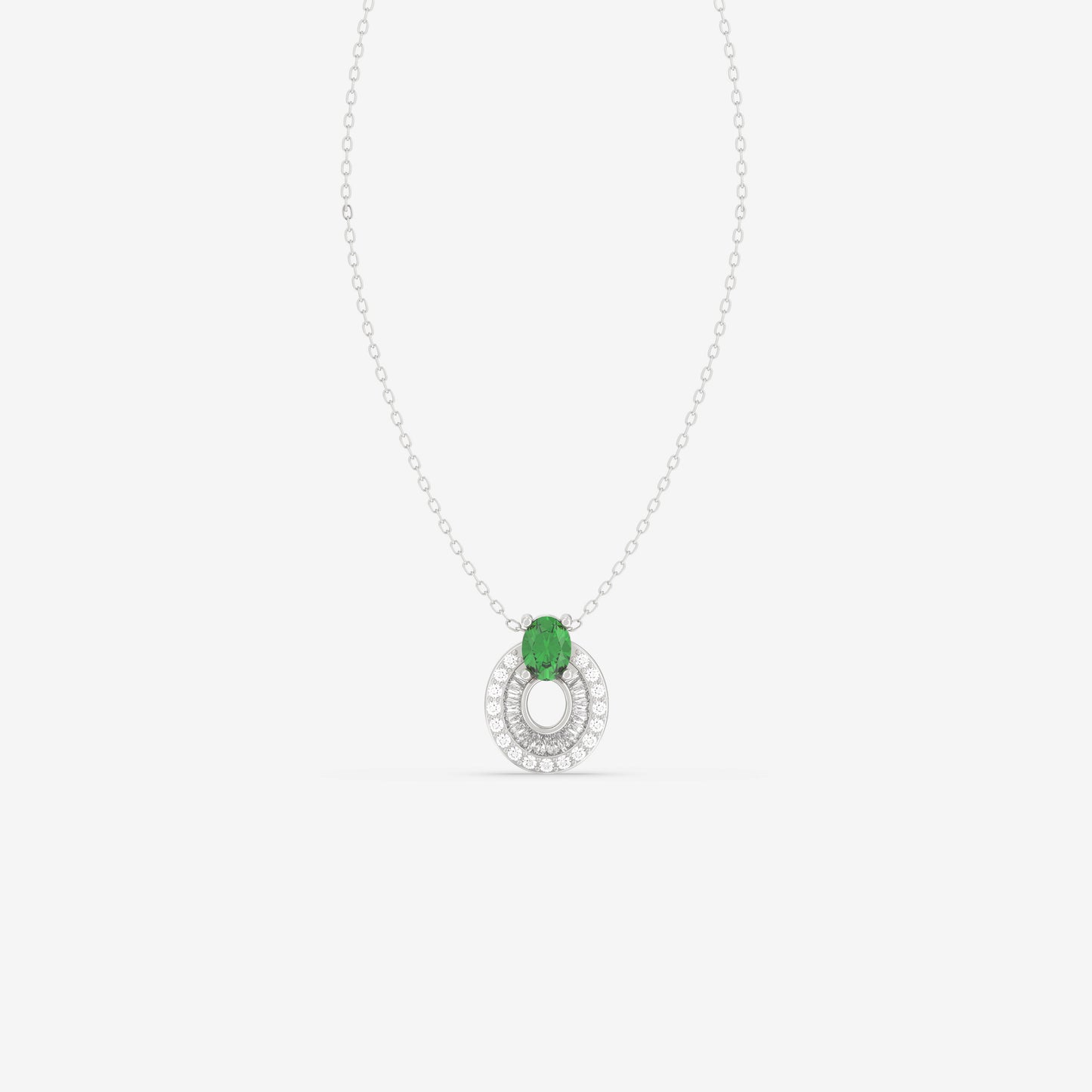 Diamond & Emerald Pendant