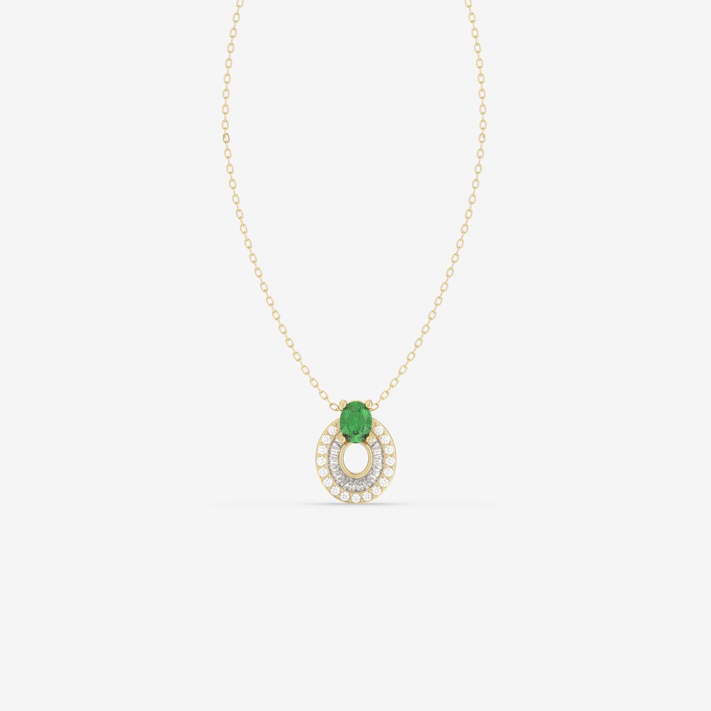 Diamond & Emerald Pendant