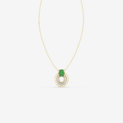 Diamond & Emerald Pendant