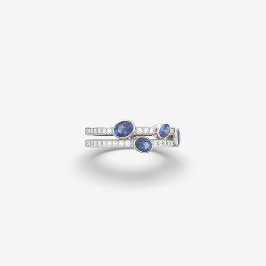 Diamond & Blue Sapphire Ring
