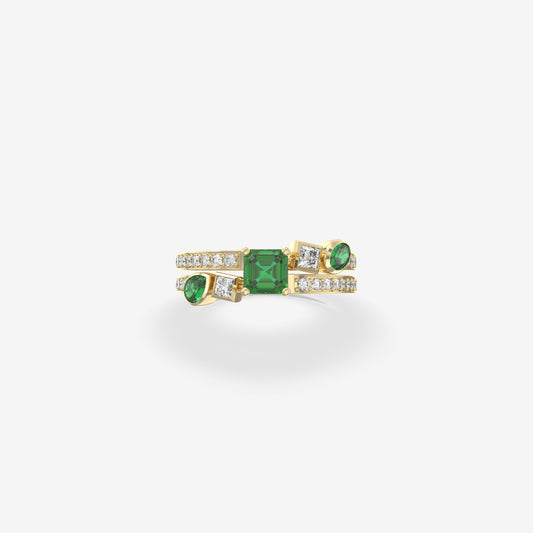 Diamond & Emerald Ring