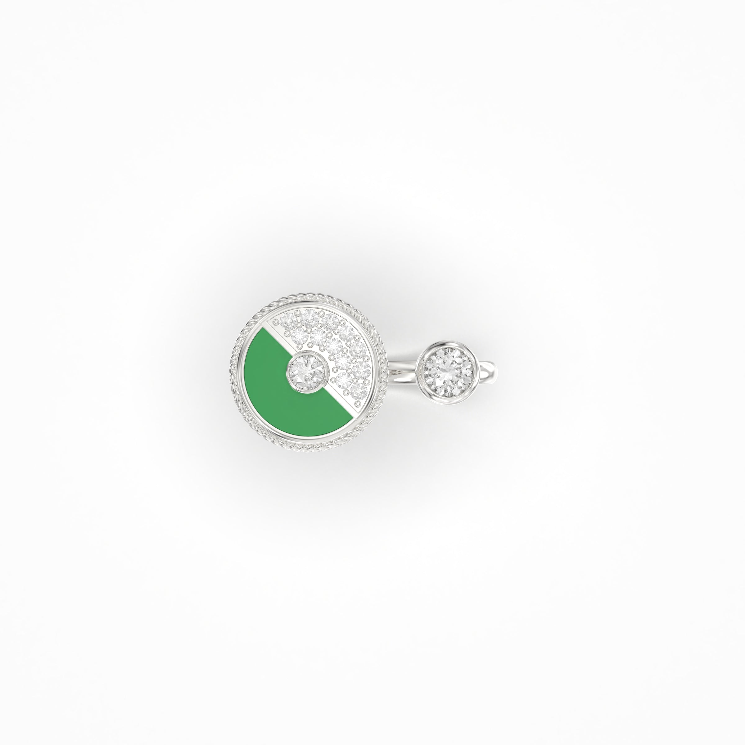 Eclipse Diamond Ring with Enamel