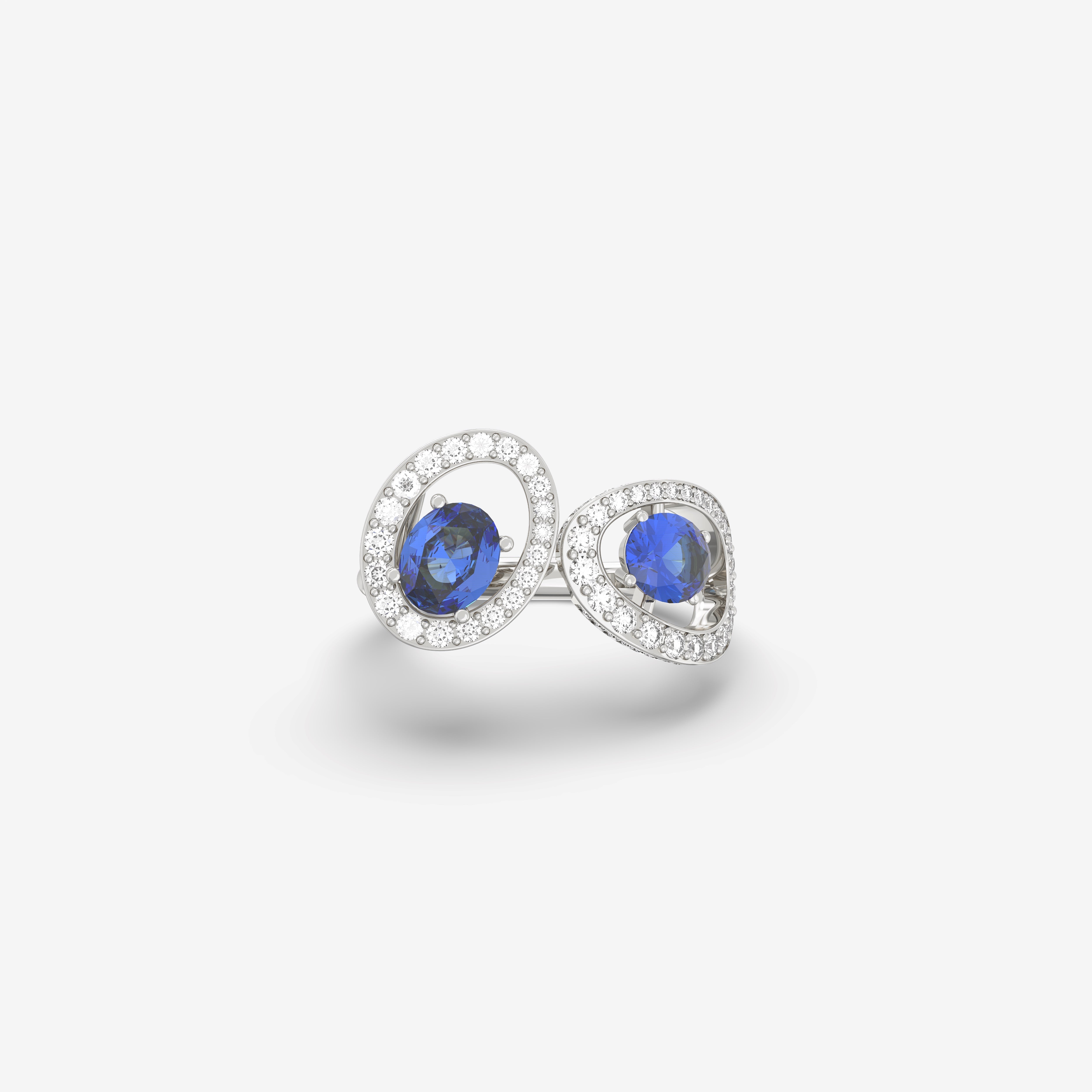 Allure Ring with Blue Sapphires and Diamonds