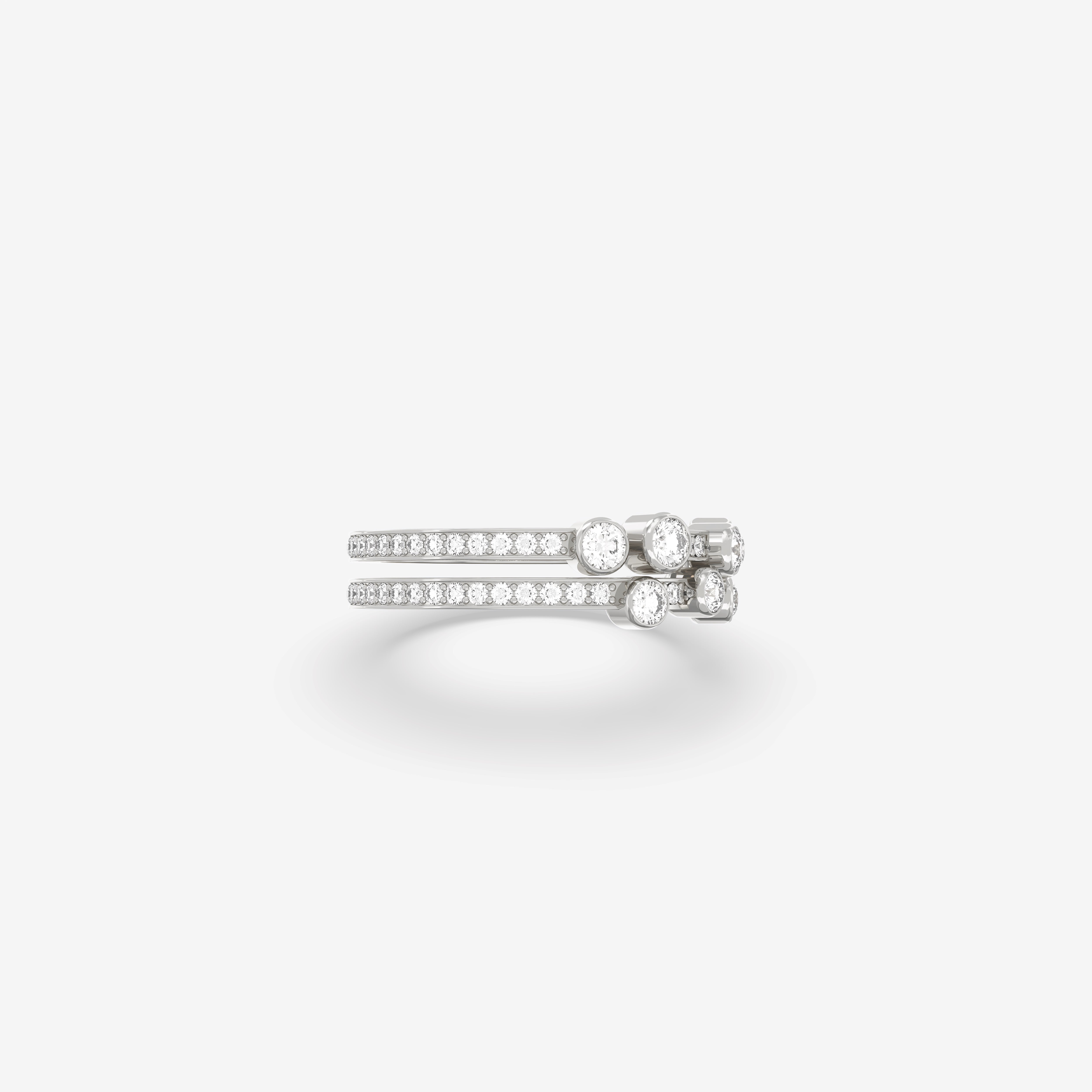 Everlast Diamond Double Band Ring