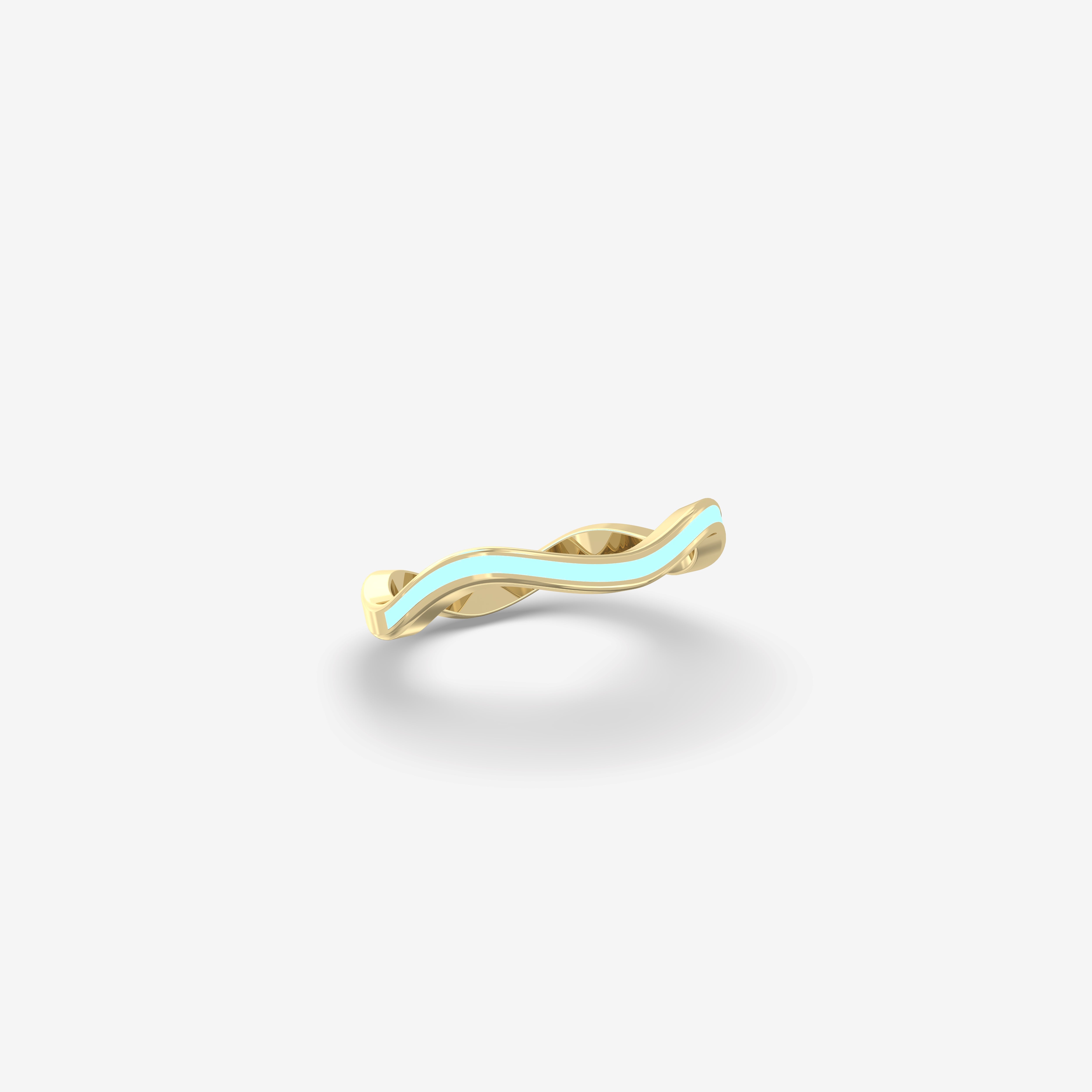 Cascade Light Blue Enamel Ring