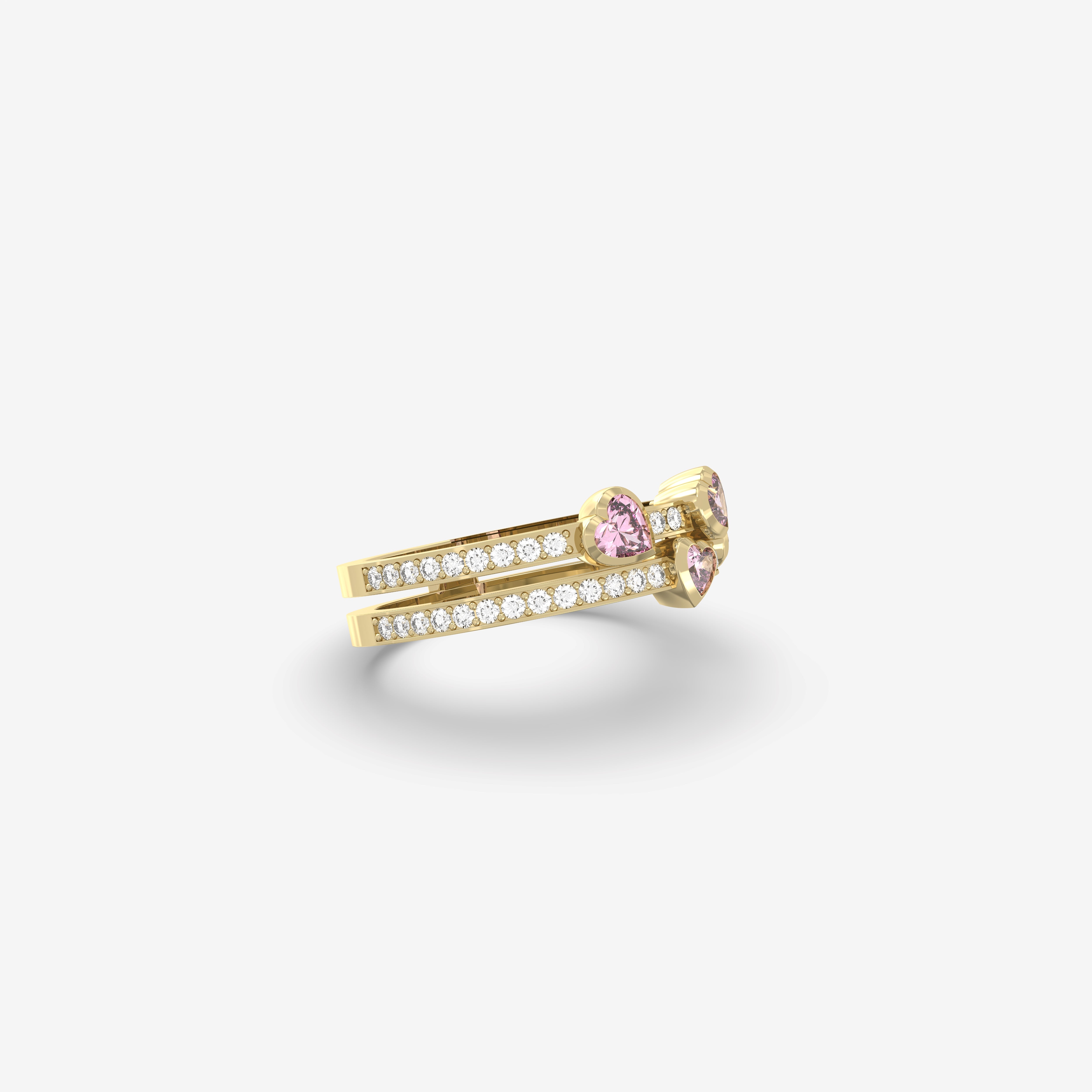 Everlast Diamond and Pink Sapphire Ring