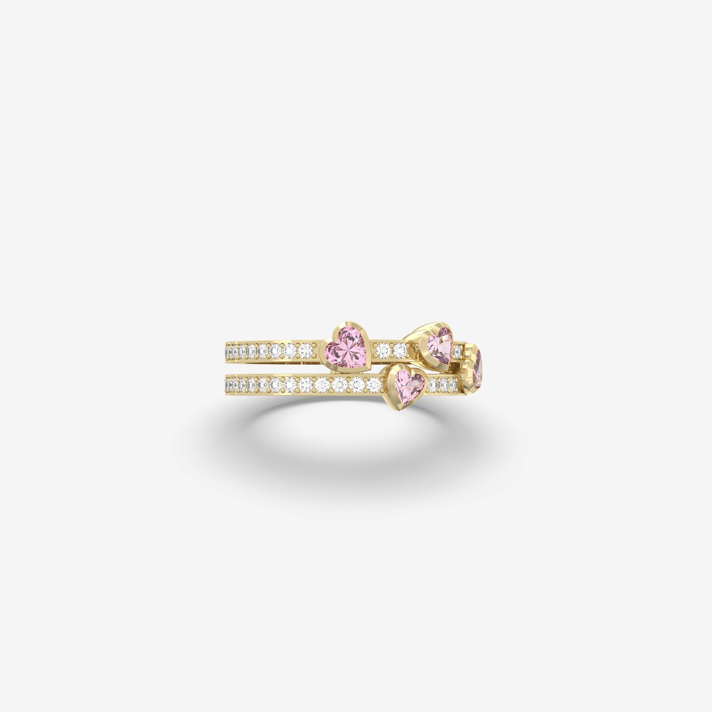 Diamond & Pink Sapphire Ring
