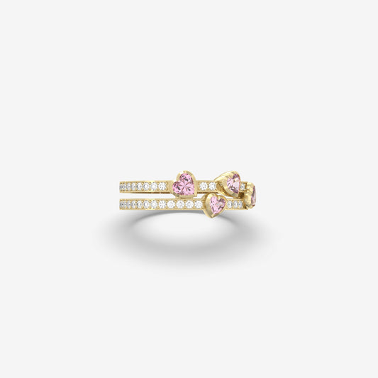 Diamond & Pink Sapphire Ring