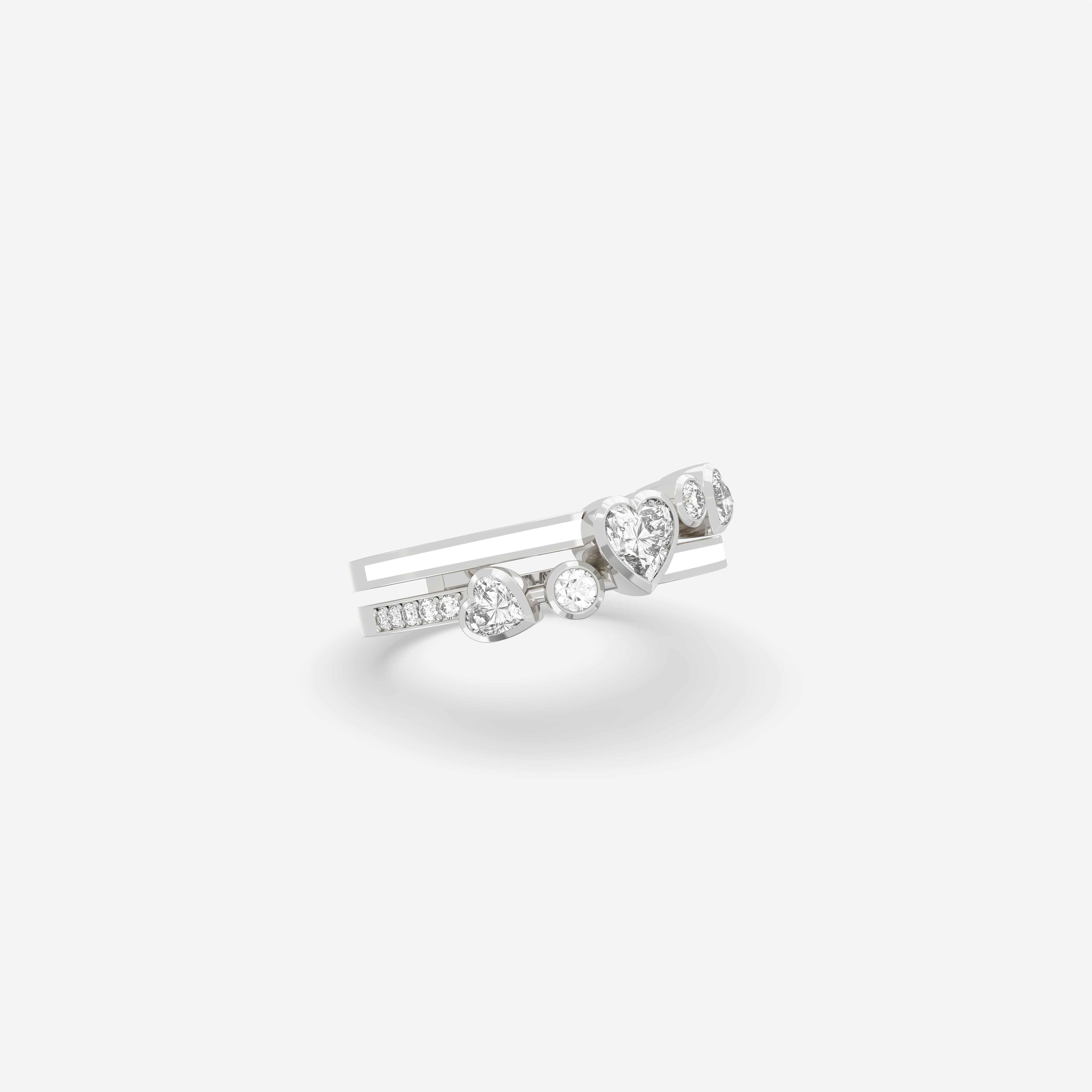 Everlast Diamond Ring with White Enamel