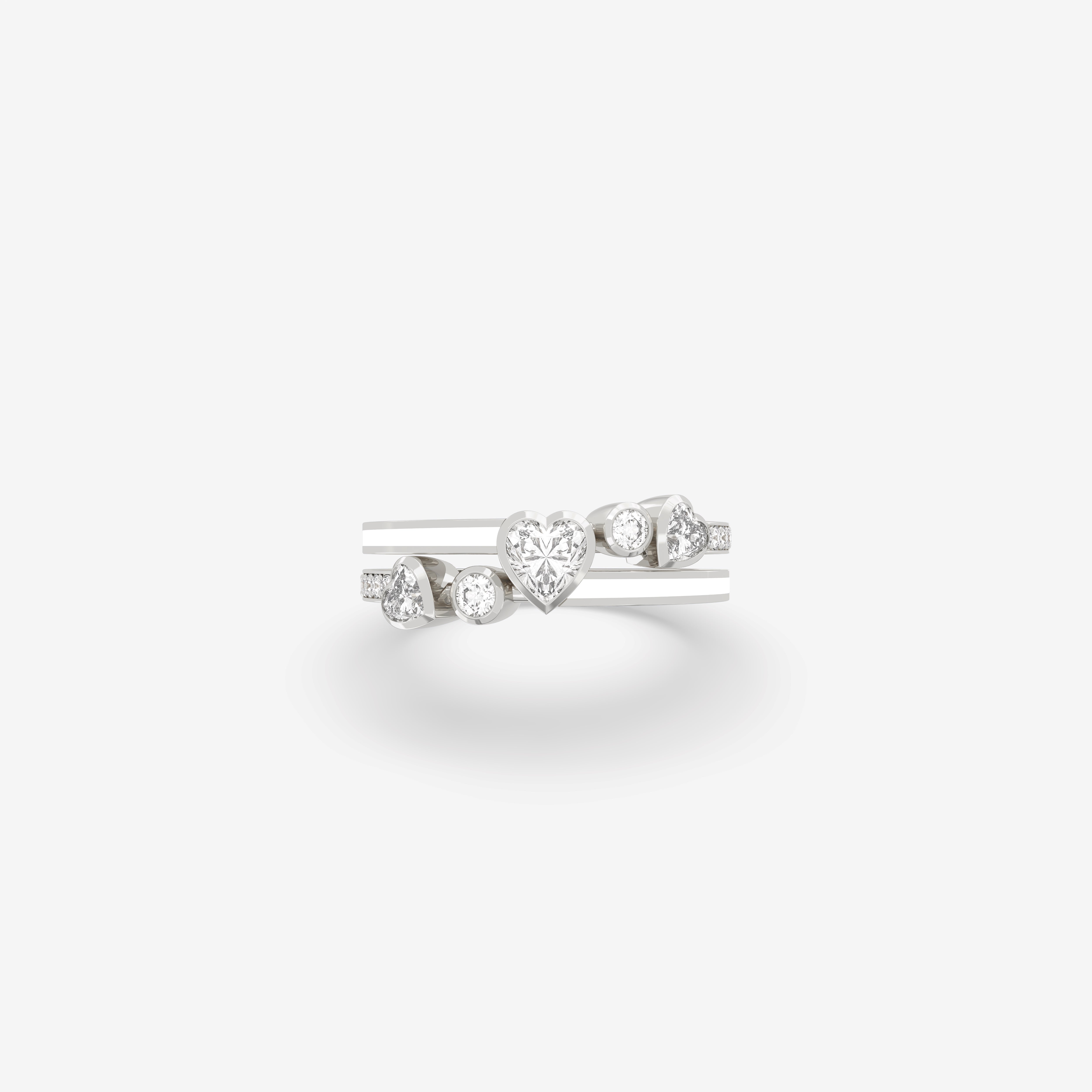 Everlast Diamond Ring with White Enamel