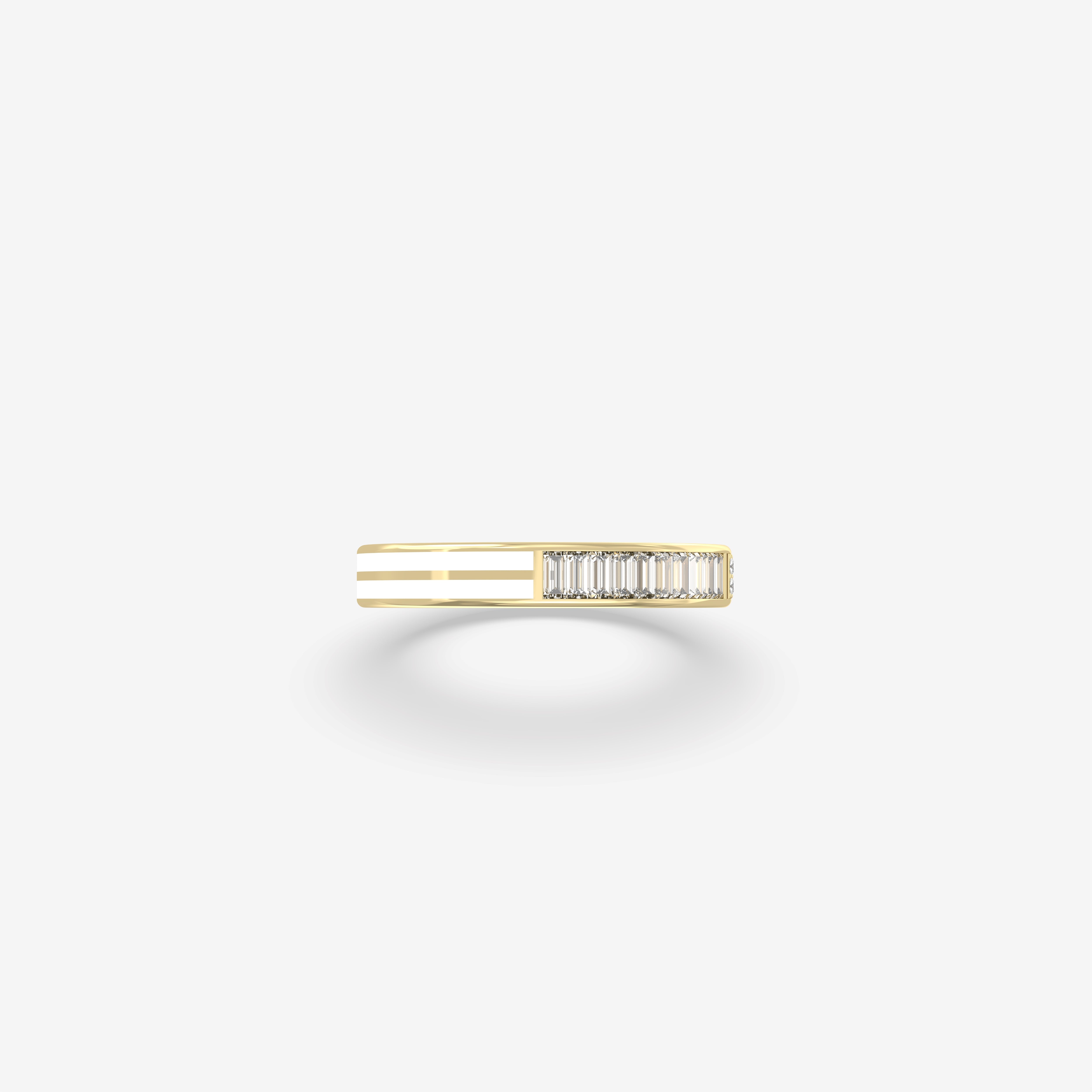 Evermore Diamond Ring with White Enamel